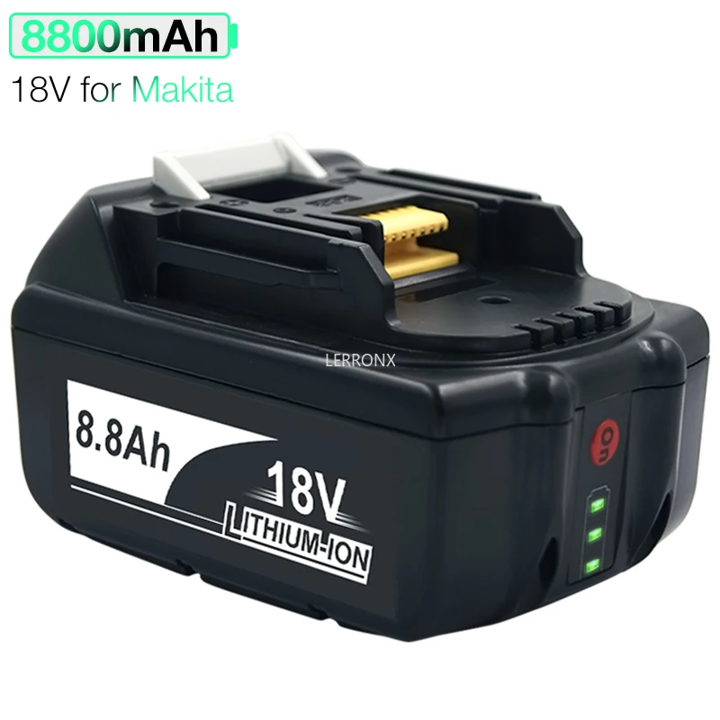Новейшая версия перезаряжаемой литиевой батареи BL1860 18V 8,8 Ач для электроинструментов Makita BL1830 BL1840 BL1850 LXT 400 с LED-индикатором.