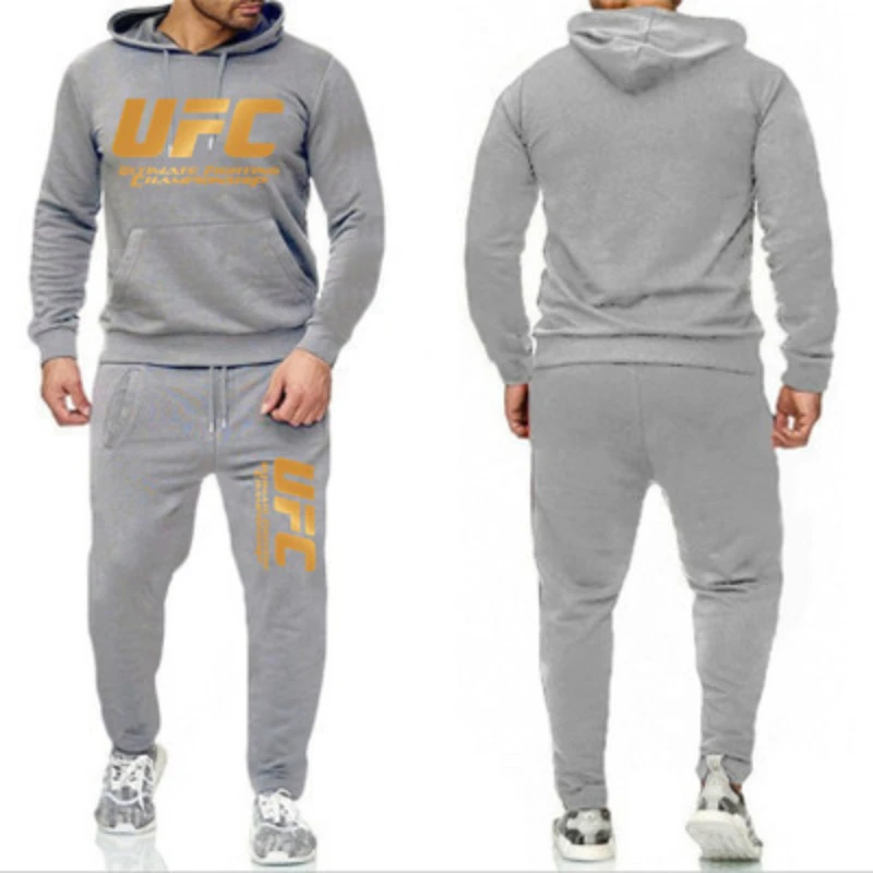 Autumn and Winter Men’s New Casual Sweater Set Cross border MMA Hoodie Set European Fighting Letter Printed Sweater Autumn and Winter Men’s New Casual Sweater Set Cross border MMA Hoodie Set European Fighting Letter Printed Sweater