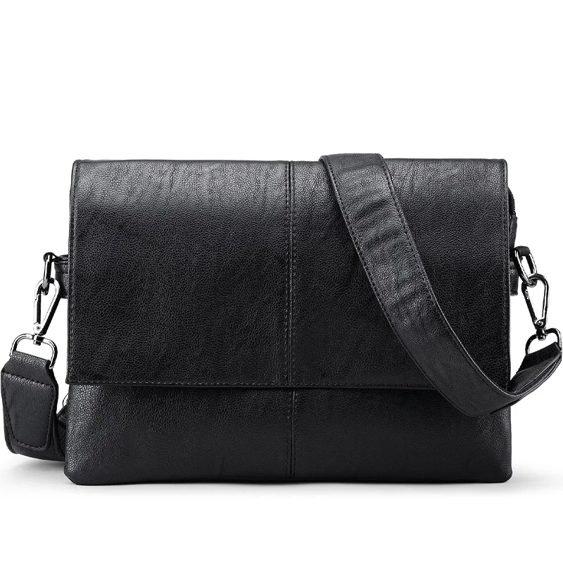 

Повседневная сумка через плечо для мужчин, винтажный роскошный брендовый кожаный мессенджер на ремне, маленький деловой портфель