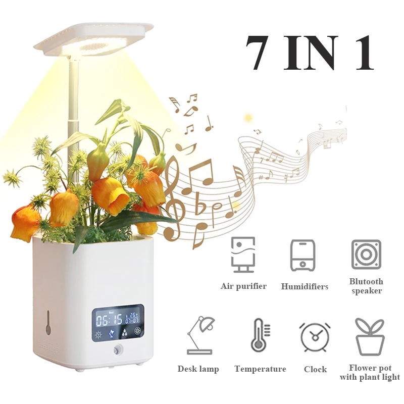 Garden Hydroponics Growing System Indoor Herb Garden With Led Grow Light Smart Garden Planter For Home Kitchen Automatic Timer