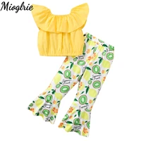toddler baby girl summer clothing suit sleeveless t shirt floral trousers 2pcs suit dress for kids clothes leisure outfit