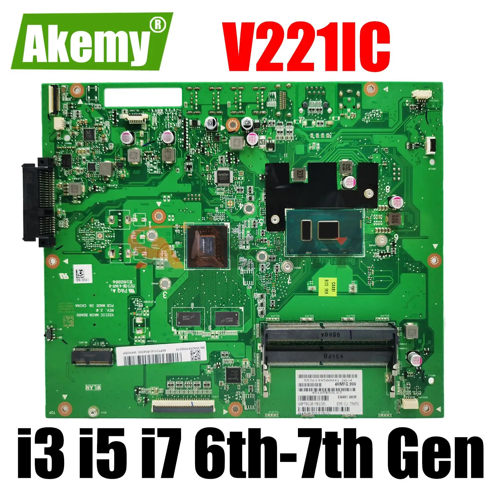 Ноутбук V221IC Материнская плата ASUS Vivo AiO V221ID V221 V221ICUK, материнская плата ноутбука с i3 i5 i7 930MX, тест основной платы ОК
