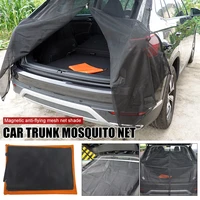 car tailgate mosquito net sunshade screen magnetic mount anti flying net trunk ventilation mesh for suv mpv camping self drive