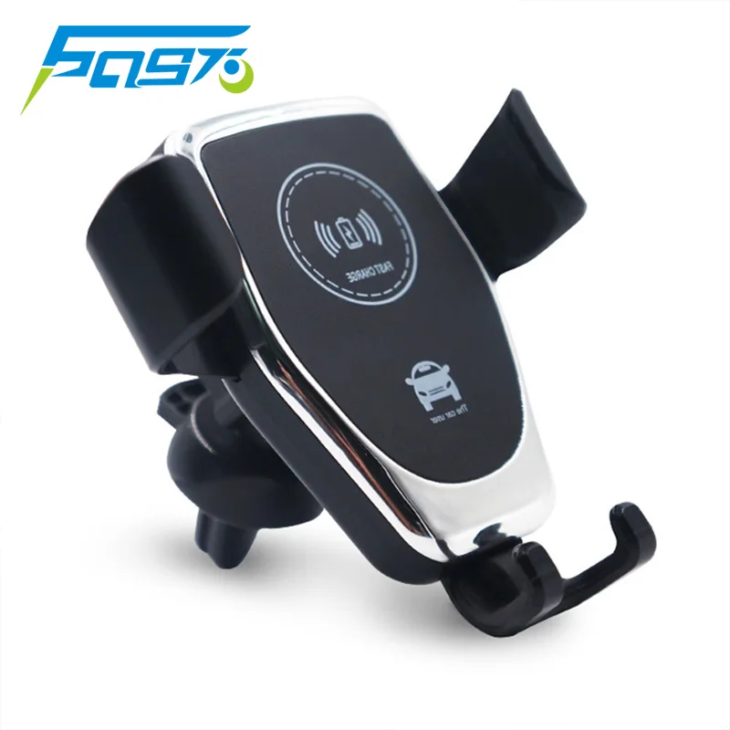 

6097 Wireless Charger Car Phone Holder Automatic Clamping For iPhone 13 12 8plus XS xiaomi samsung galaxy S21 s22 Auto Induction