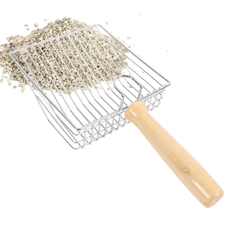 

Deep Shovel Scoop Deep Shovel Litter Sifter Kitten Pooper Lifter Long Handle Poop Sifting Shovel Reusable Metal Kitten Litter