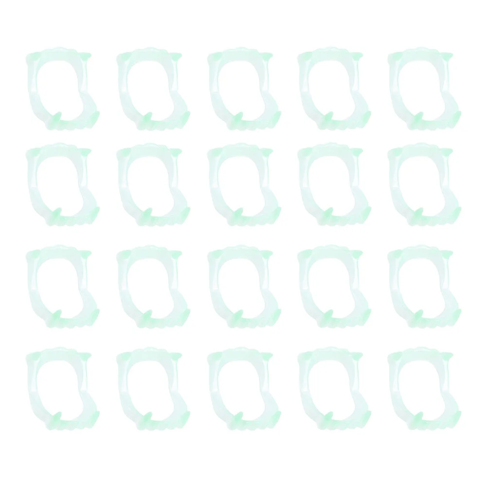 

25 Pcs Vampire Teeth False Glowing Fake Party Favors Props Halloween Cosplay Toy Plastic Denture Vampires Child