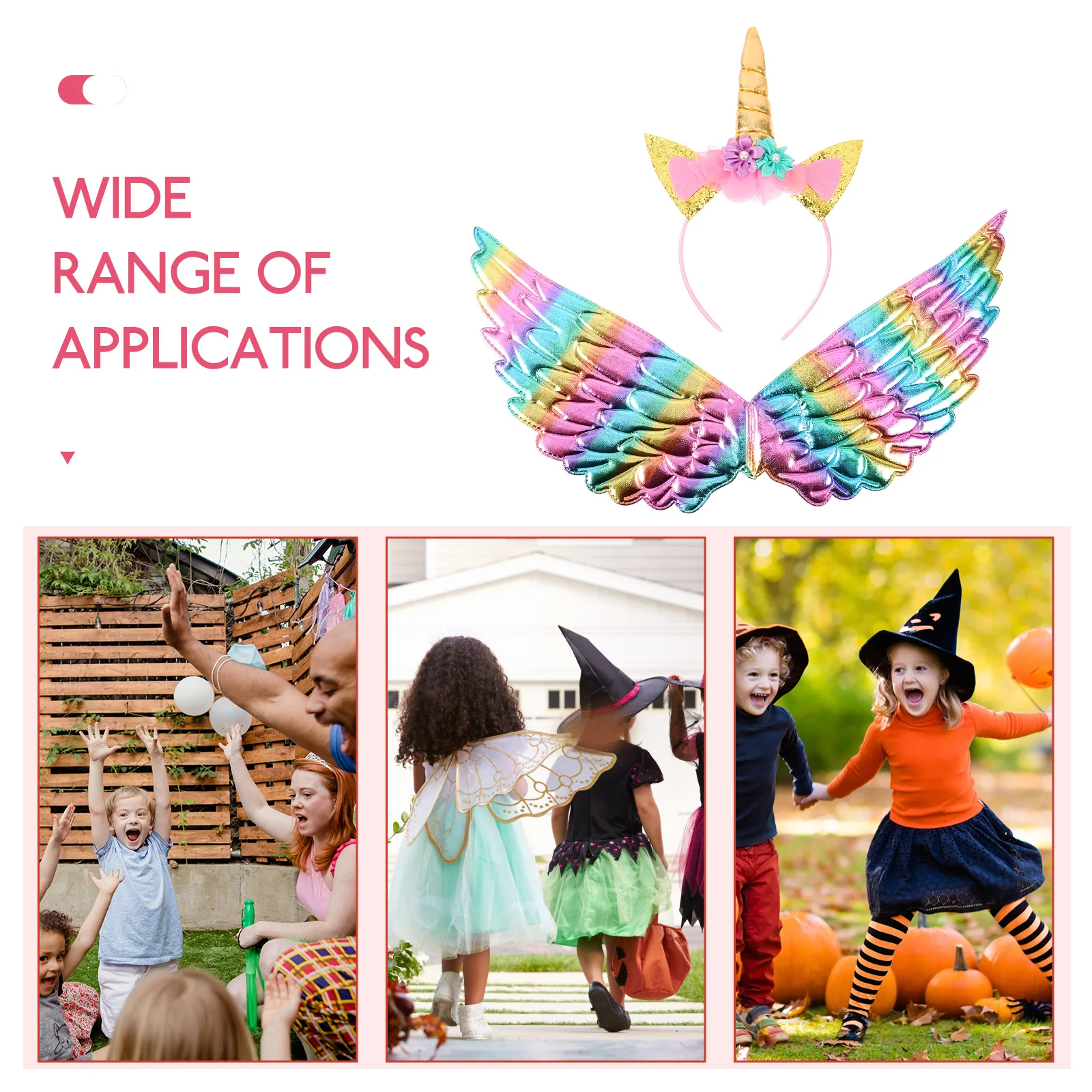 Одежда для выступлений с крыльями единорога обруч волос костюм вечеринки