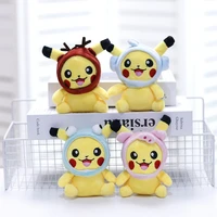 pokemon pikachu plush pendant anime action figure cute mini doll bag keychain ornament diy decoration kids toy birthday gifts