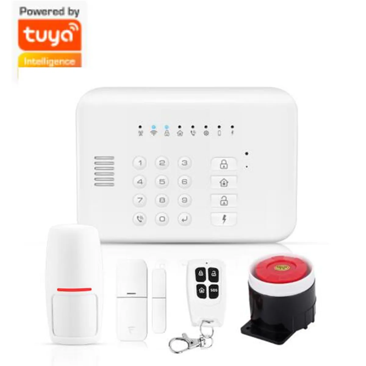 Tuya APP Remote Control GSM&WIFI Burglar Alarm System Wireless Home Security Alarm Sensor