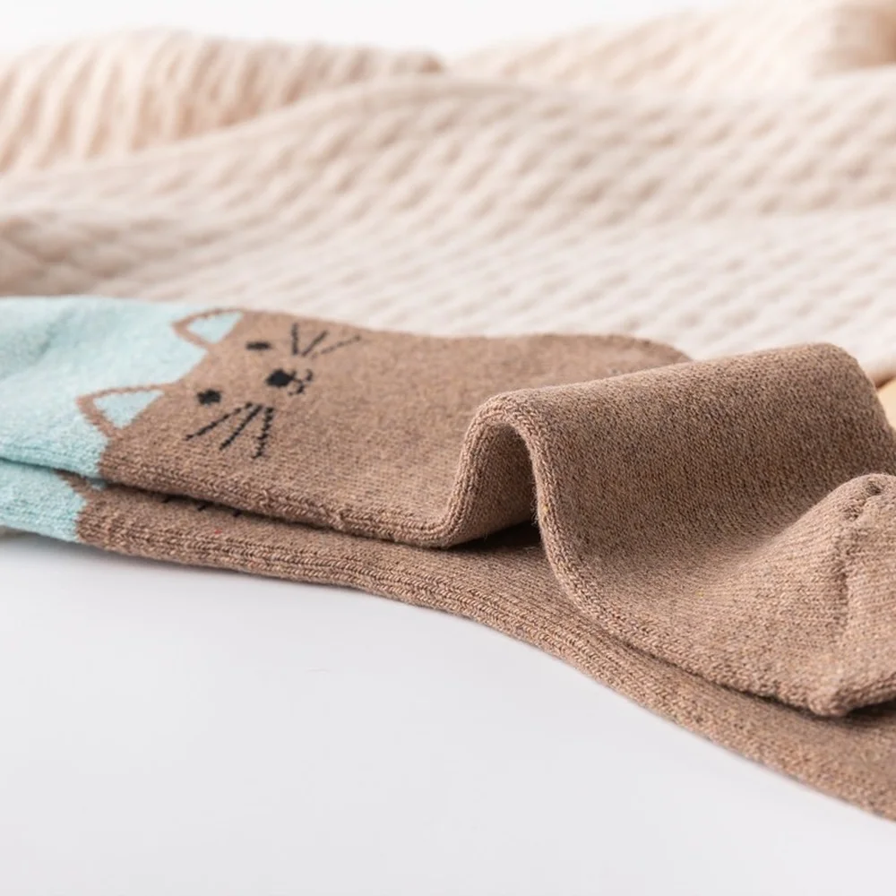 2022 New Autumn and Winter Cute Fashion Thickening Warm Women Rabbit Wool Socks Cartoon Cat Pink Women Casual Socks