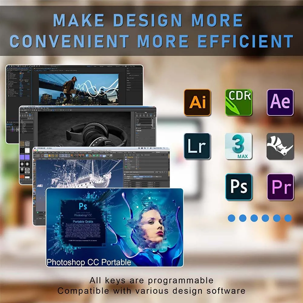 Мини-клавиатура Механическая с 12 клавишами и 2 ручками |