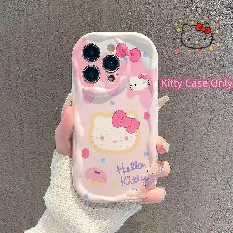 Милый чехол-кронштейн Hello Kitty Kuromi для Realme C55 C53 C63 C67 C65 C35 C33 C21Y C25Y C30 C21 C20 8 5G 10 11 12 Pro Plus