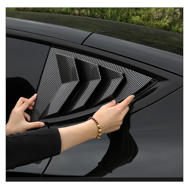 Для Tesla Model Y ModelY 2021 2022 2023 2024 2025 ABS Карбоновые жалюзи на заднее окно автомобиля