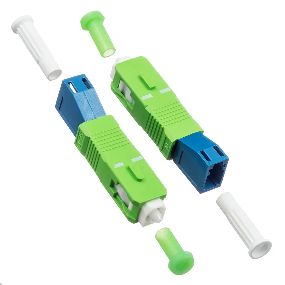 2pcs/lot SC/APC to LC/UPC SC Male to LC Female Hybrid Fiber Optic Adapter Fiber Connector Singlemode Optical Adapter