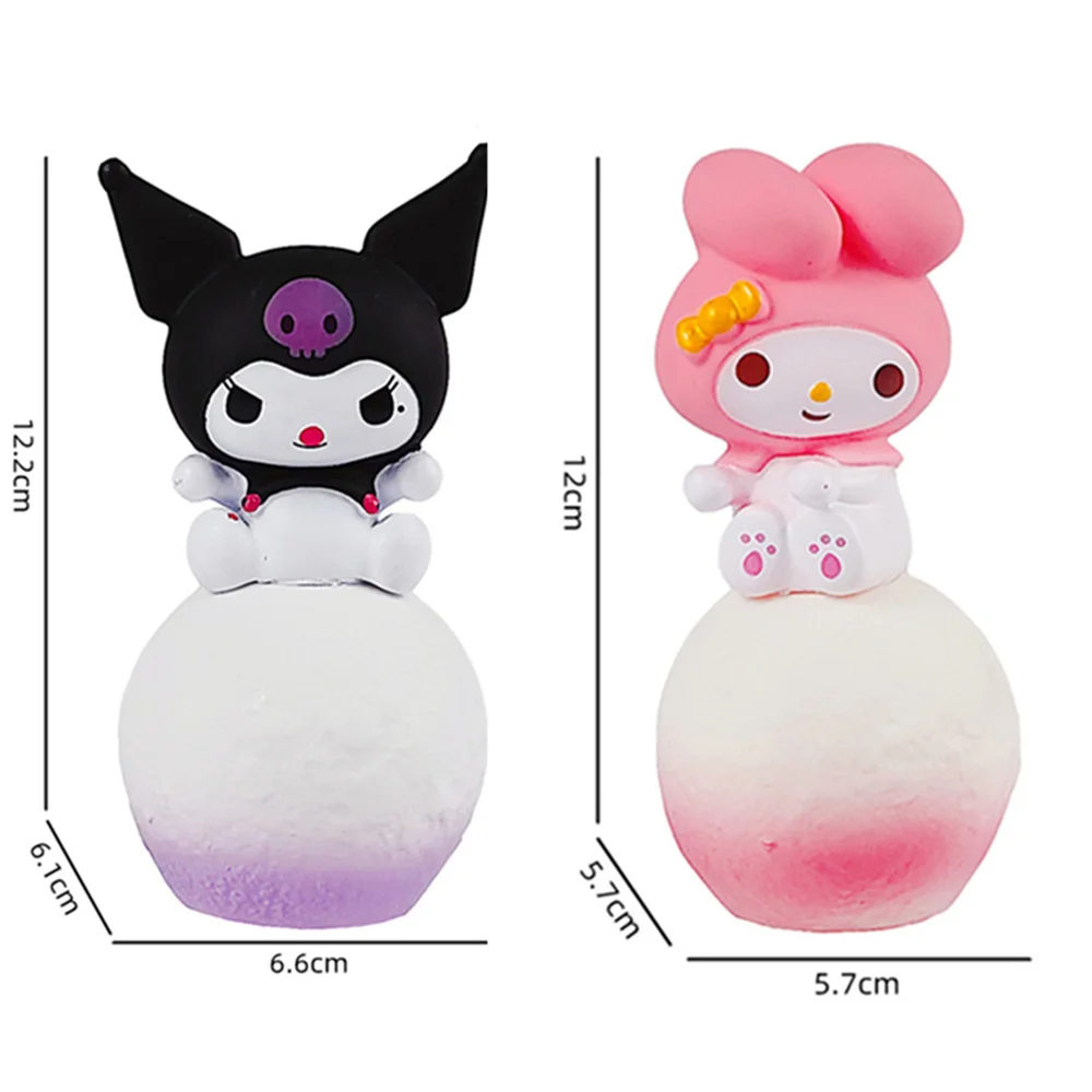 

Kawaii Sanrio HelloKitty MyMelody Kuromi Cinnamoroll Purin Dog Pochacco Anime Light Ball Cake Decoration Night Light Child Gifts