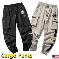 hip hop cargo pants men joggers pants streetwear men fashion elastic waist mens casual trousers sweatpants