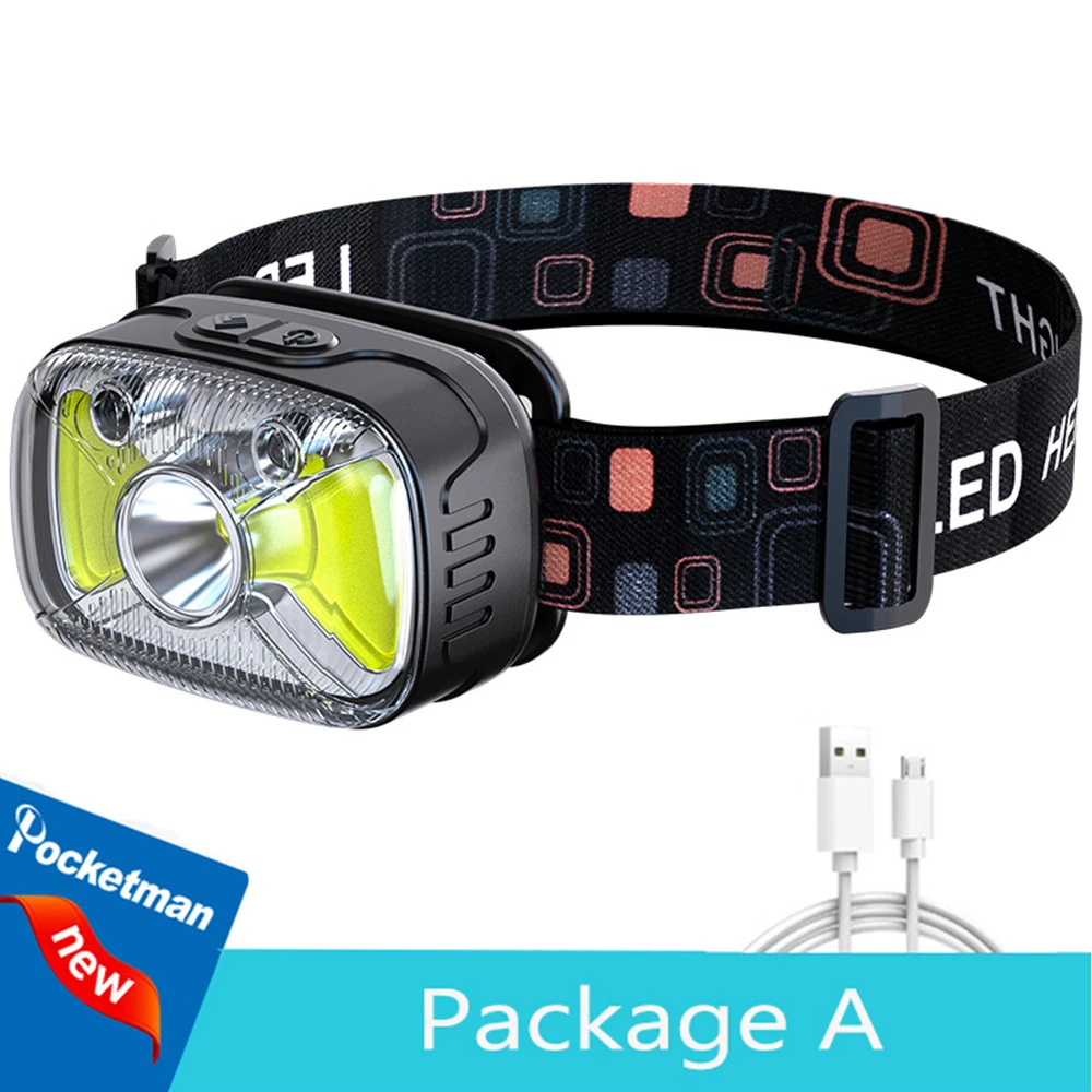 

Налобный фонарь POCKETMAN аккумуляторный белый 7 режимов