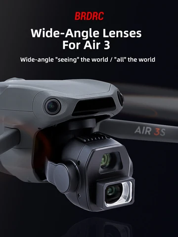 Для дрона AIR 3S широкоугольный фильтр защиты объектива 110 °   Угловой фильтр обзора для DJI