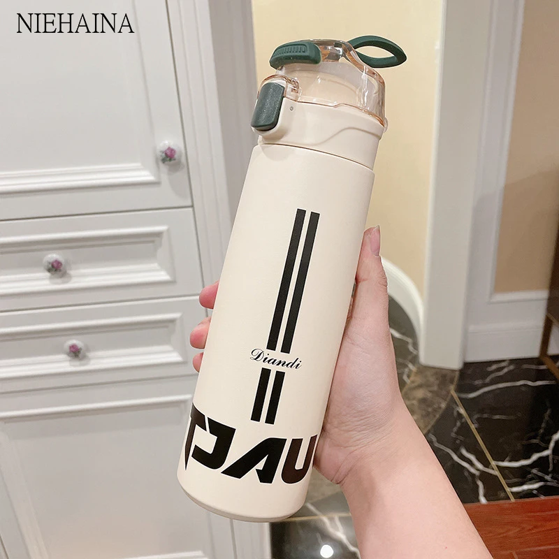 

Double Stainless Steel Thermos Mug High Quality Thermos Cups Sports Men And Women Large Capacity Filter Tea Cups Water Bottle