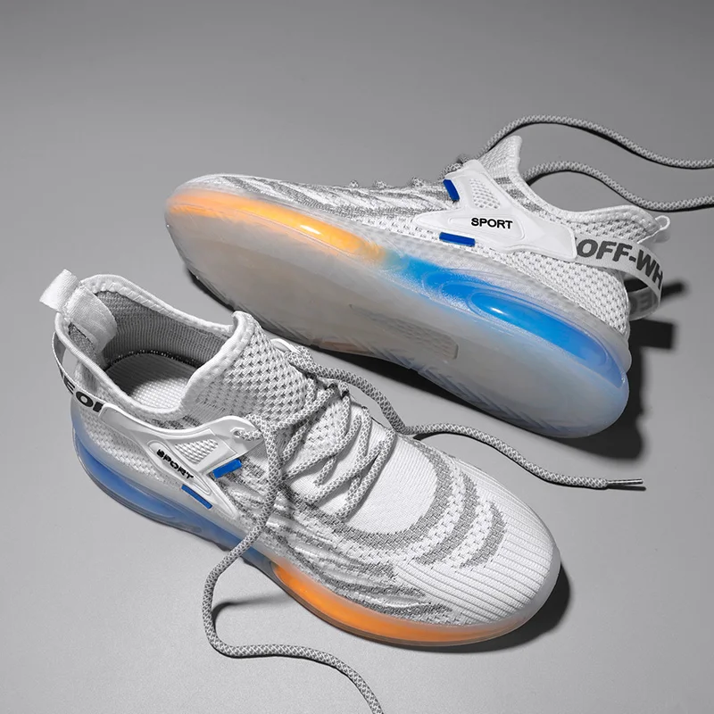 

2022 Men's Designer Air Cushion Sports Shoes Outdoor Non-Slip Casual Walking Shoes Flying Woven Air Cushion Running Running Shoe