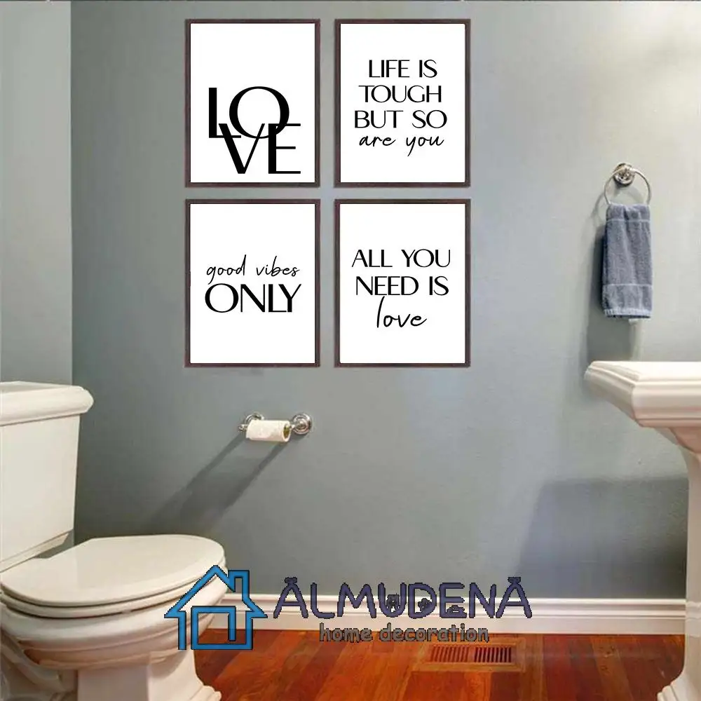 Черно-белый Мотивирующий текст цитаты настенная Картина на холсте хорошая