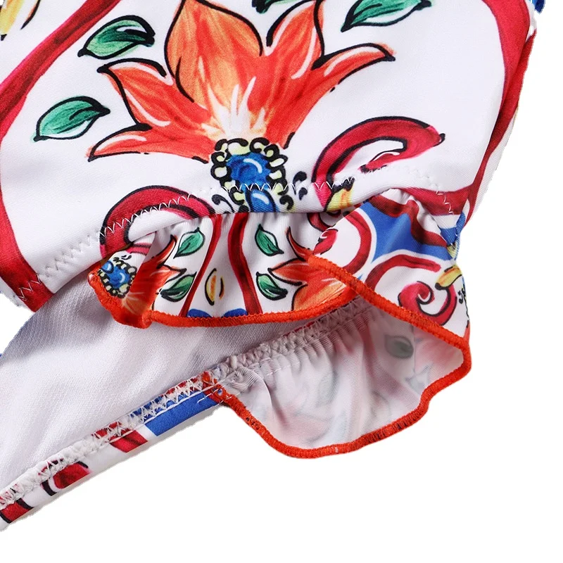 Детские купальники для девочек купальные костюмы Цельный купальник детей бикини