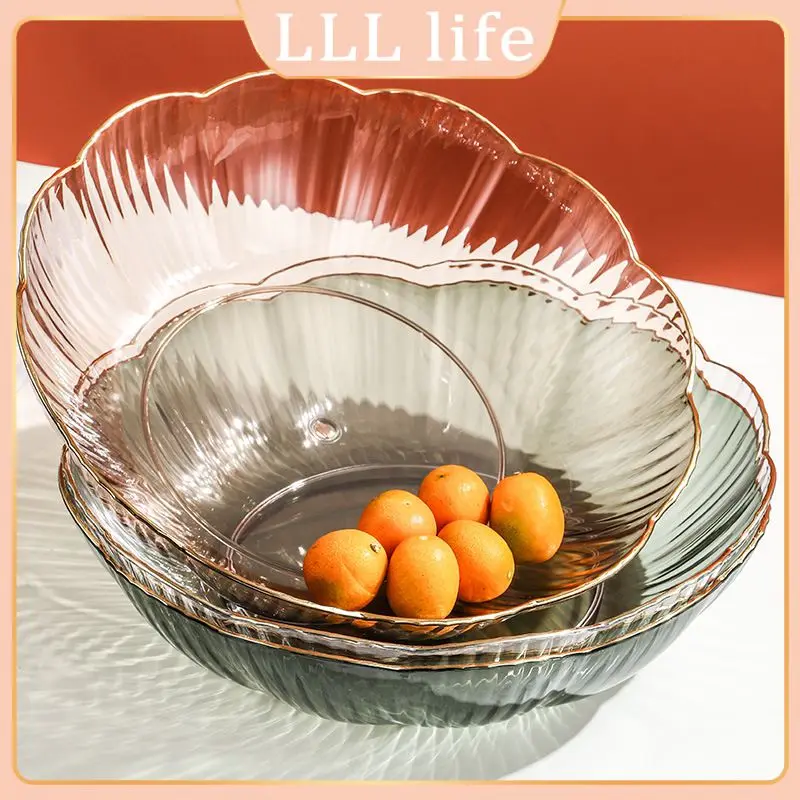 

Light Luxury Cake Dessert Plates Save Space High Quality Storage Basket Phnom Penh Pattern Ins Wind Storage Tray Transparent Pet