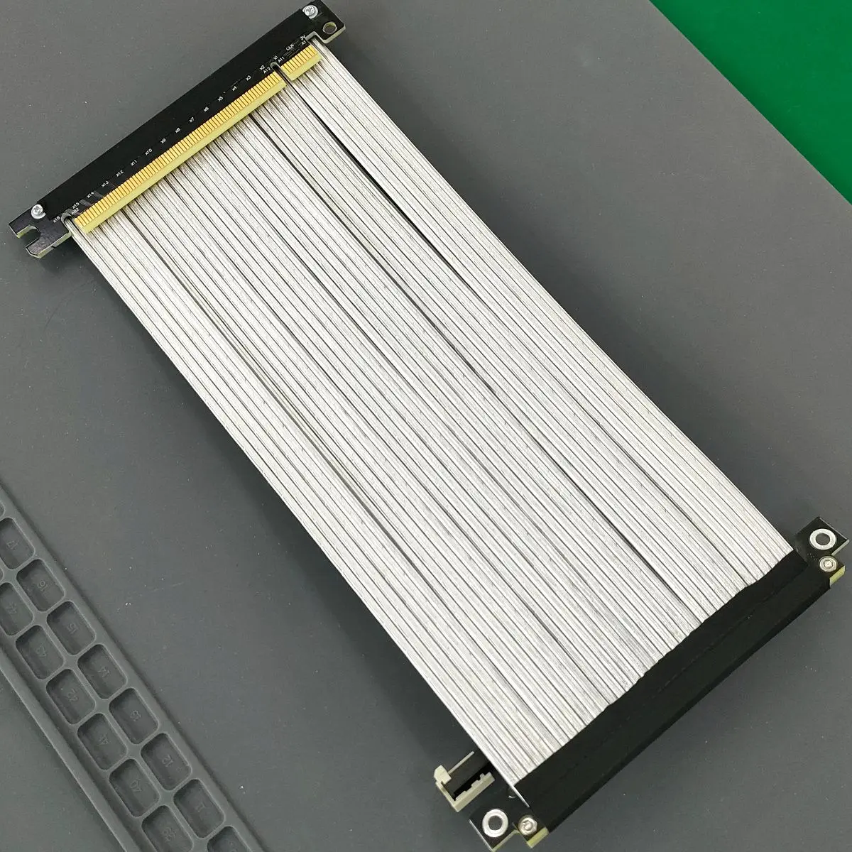 Серебристый белый обратный PCIE 4 0 3 кабель подъемника PCI-E X16 до 16X графическая карта