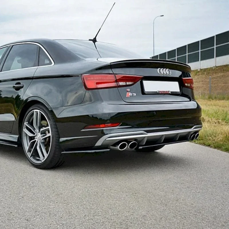 Фото Maxton Style Rear Side Splitter for Audi A3 S-Line S3 8V Facelift Sedan 2017- 2020 Rear Bumper Side Spoiler Splitter Diffuser №3