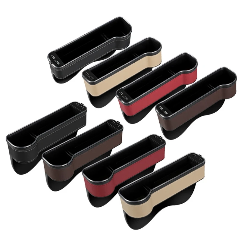 

Многофункциональный органайзер для зазора в сиденье автомобиля, коробка для хранения, боковой карман на переднее сиденье с двумя USB-порсвет...