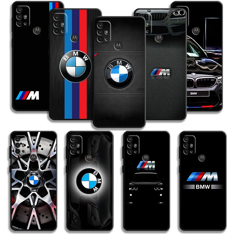 

Phone Case For Motorola G200 G60 G50 G31 G30 G22 G9 G8 Power Lite Plus Edge 20Lite 30Pro One Fusion Luxury Black Bmw-M-LOGO Car