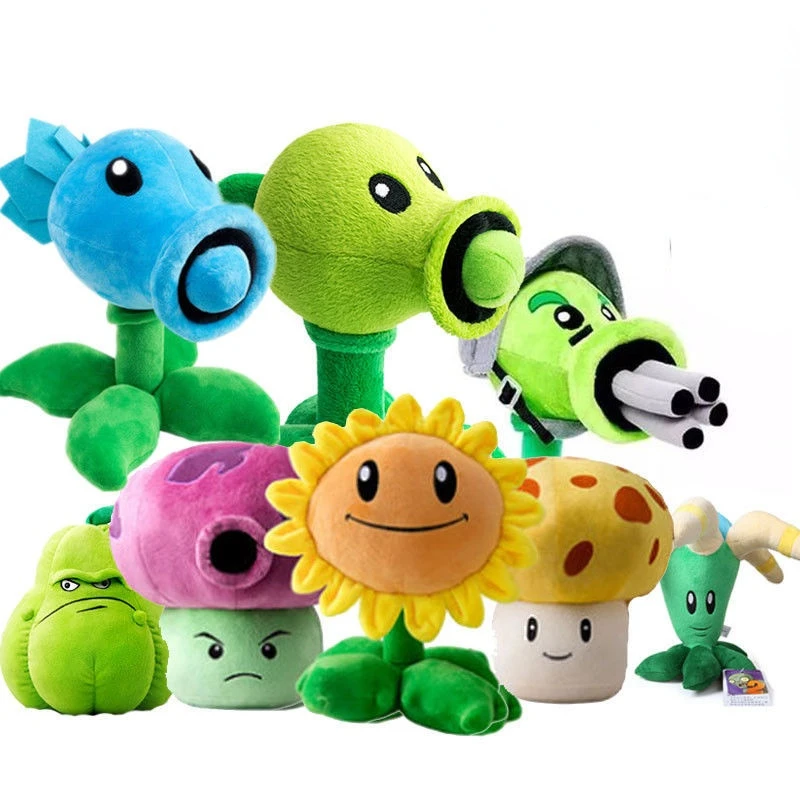 

Pces Plantas Vs Zumbis Enchido Brinquedos 13-30cm Pvz Plantas Girassol Chopper Pelúcia Brinquedo Macio Para Crianças Presentes