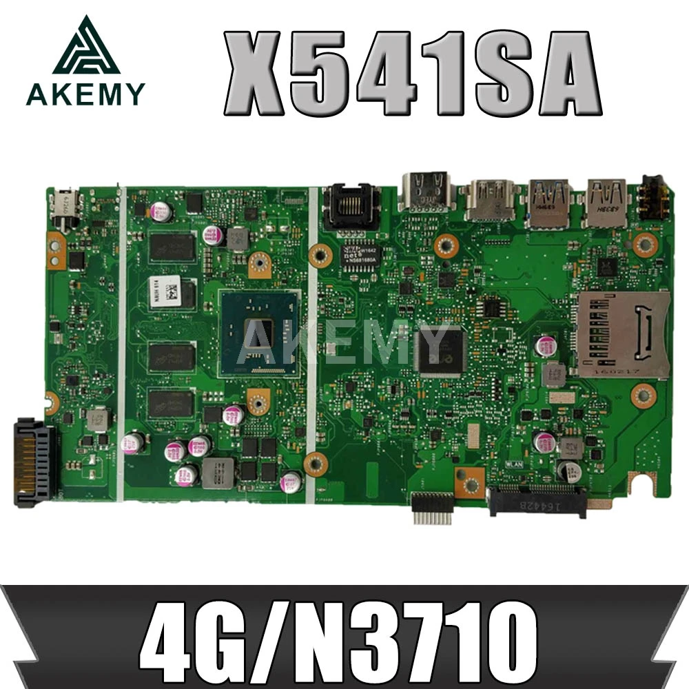 

AKemy X541SA motherboard For ASUS X541SA X541S F541S CPU/N3710 4GB/Memory laptop motherboard tested 100% work original mainboard