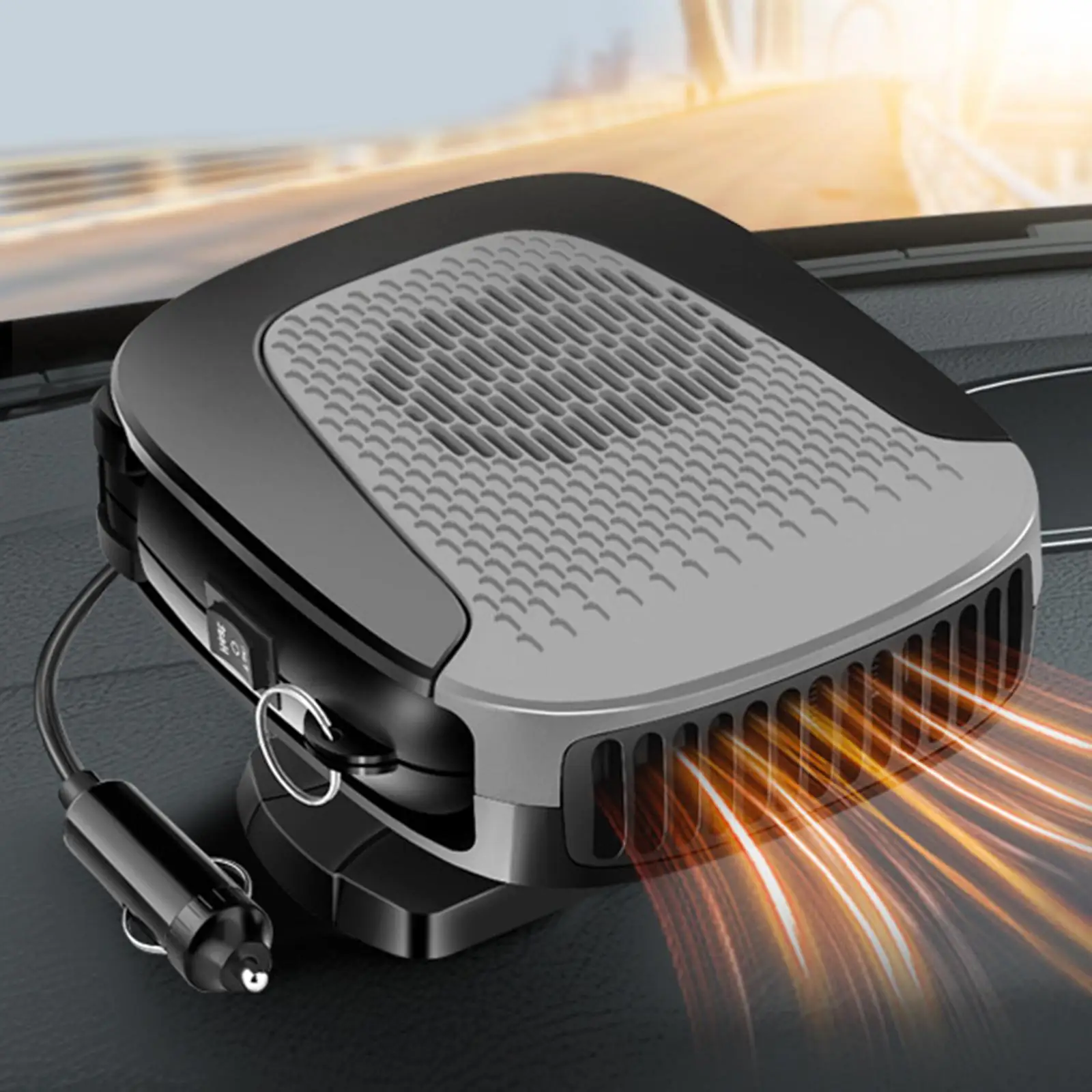 

Fan Heater 12V ,Low Noise Fast Heating Function 360 Degree Adjustment 150W