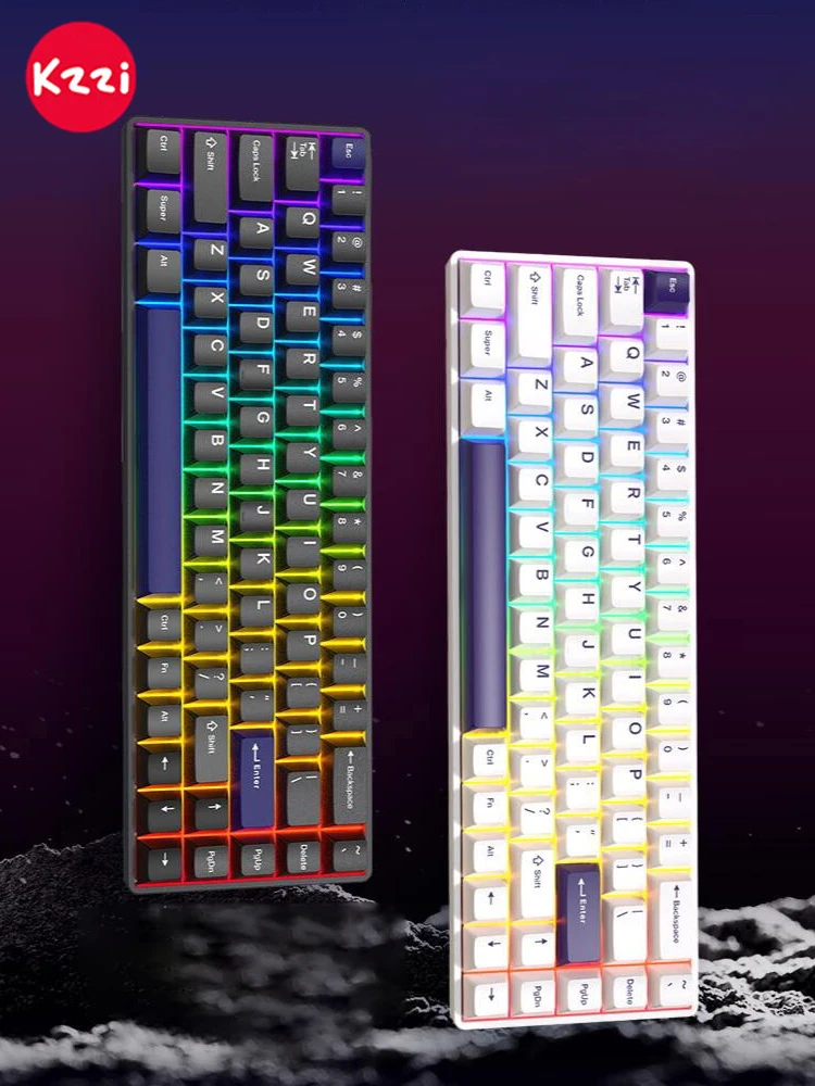 Kzzi G68SE Магнитный переключатель Механическая клавиатура RGB Трехрежимная