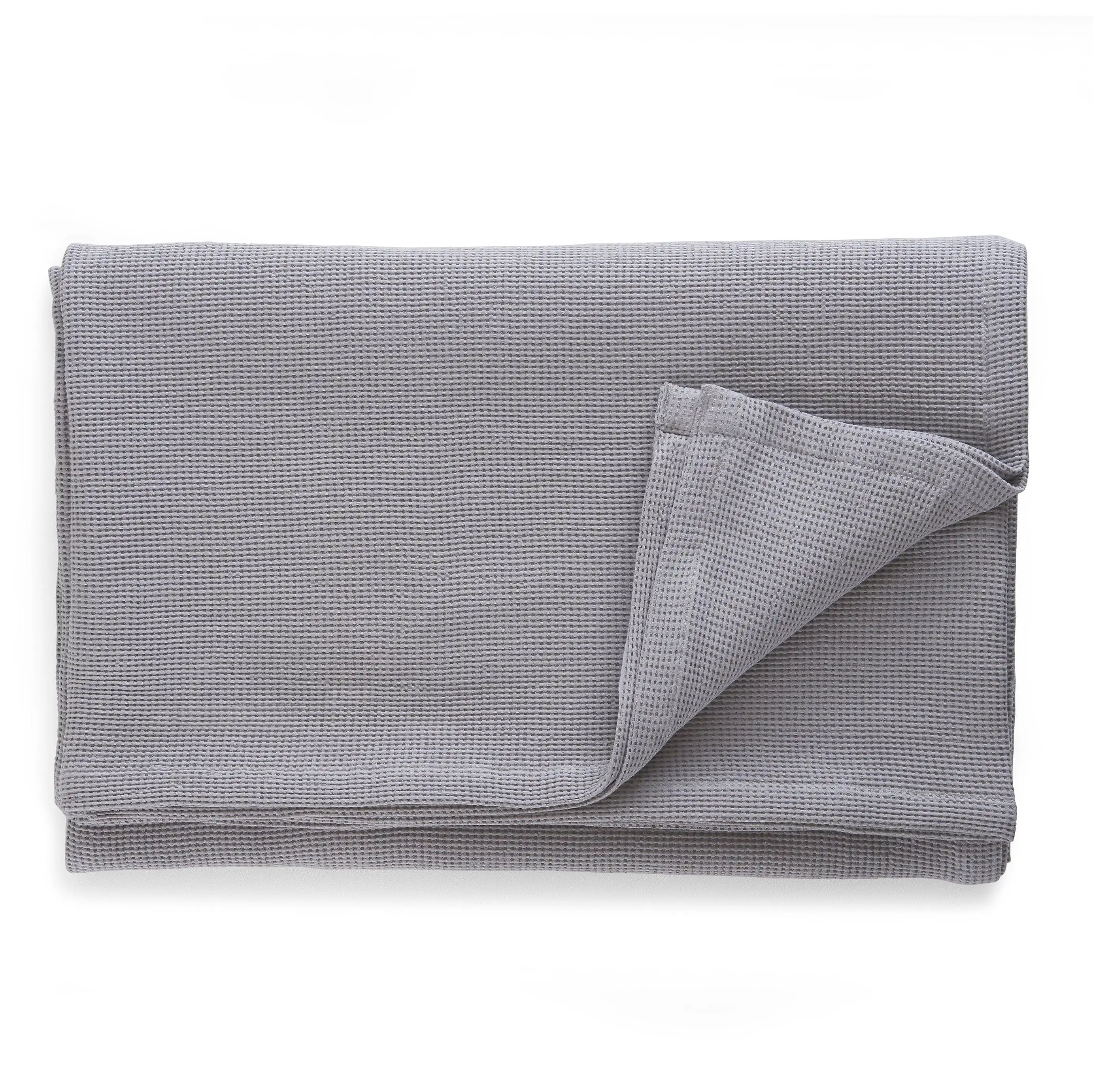 

Cotton Waffle Bed Blanket, Full/Queen, Gray