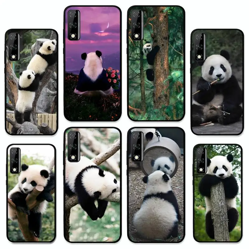 

Cute Animal Panda Phone Case For Huawei Y9 Y8 Y6 Prime Y7 Pro Y8s Y5 Mate 20 Pro 10 lite Cover