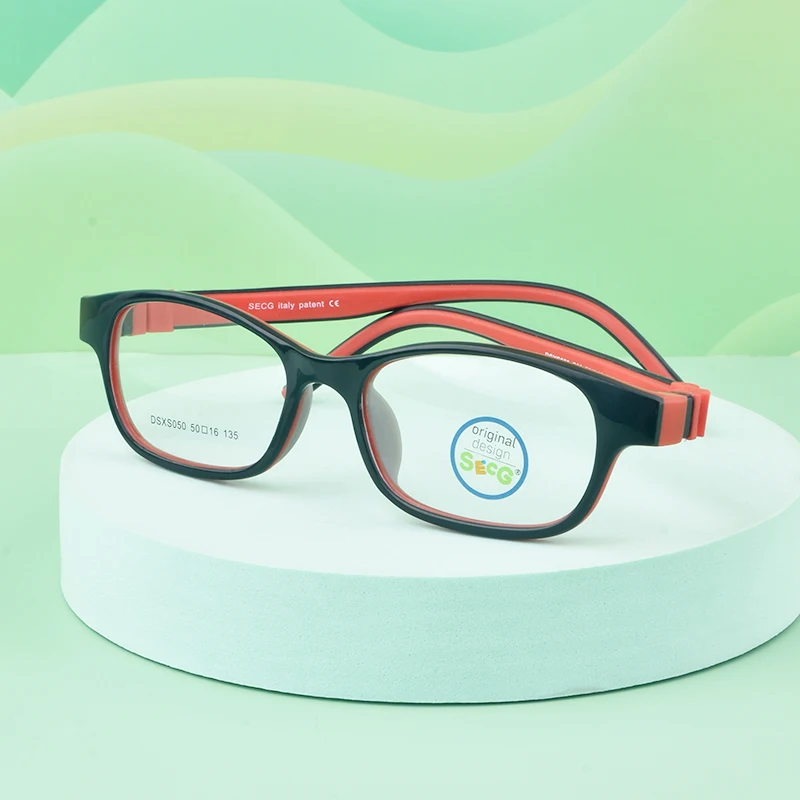 SECG ультралегкие гибкие мягкие детские очки оптические для зрения мальчиков и