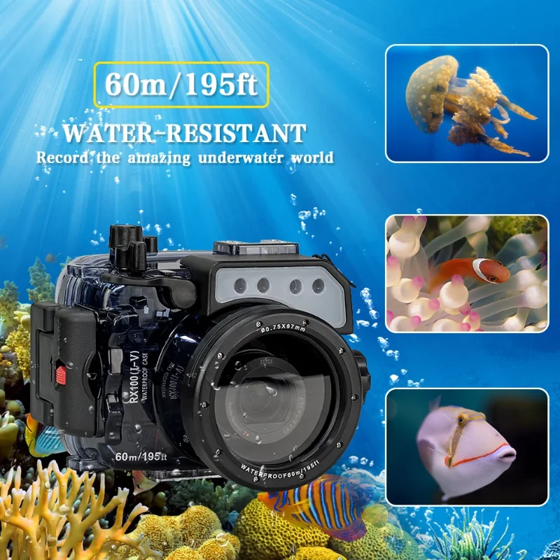 

Seafrogs For Sony RX100 I II III IV V VI VII M5A Digital Camera Diving Case Underwater Housing Waterproof Cover Watertight Bag
