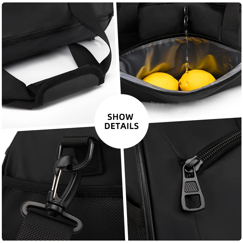 HEROIC KNIGHT Men Travel Outdoors Bag Suit Storage Large Capacity Luggage Handbag Waterproof Duffel Shoe Pocket Shoulder Mam Bag