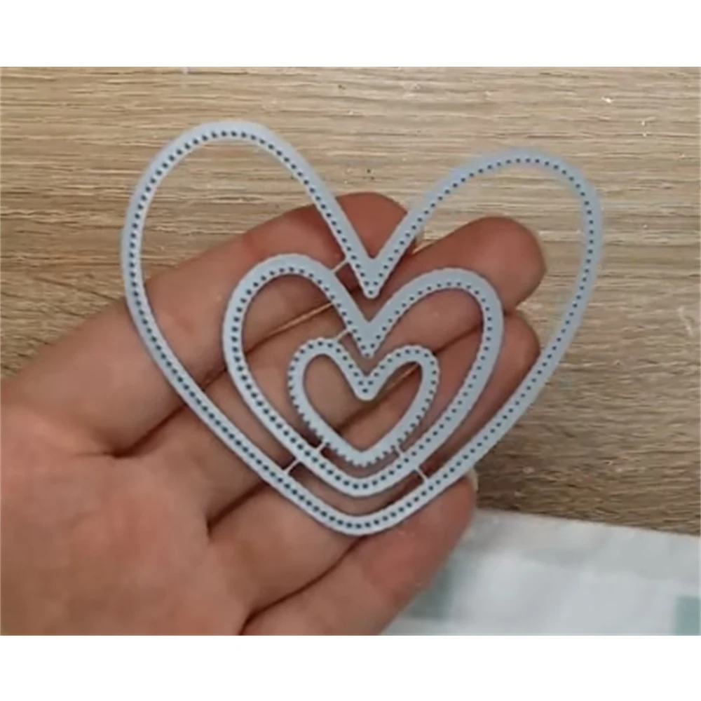 

Hot New Special Sale Paper Craft Metal Cutting Dies Layered Heart Pattern Cut Die Knife Mould Diy Scrapbooking Blade Punch Mold