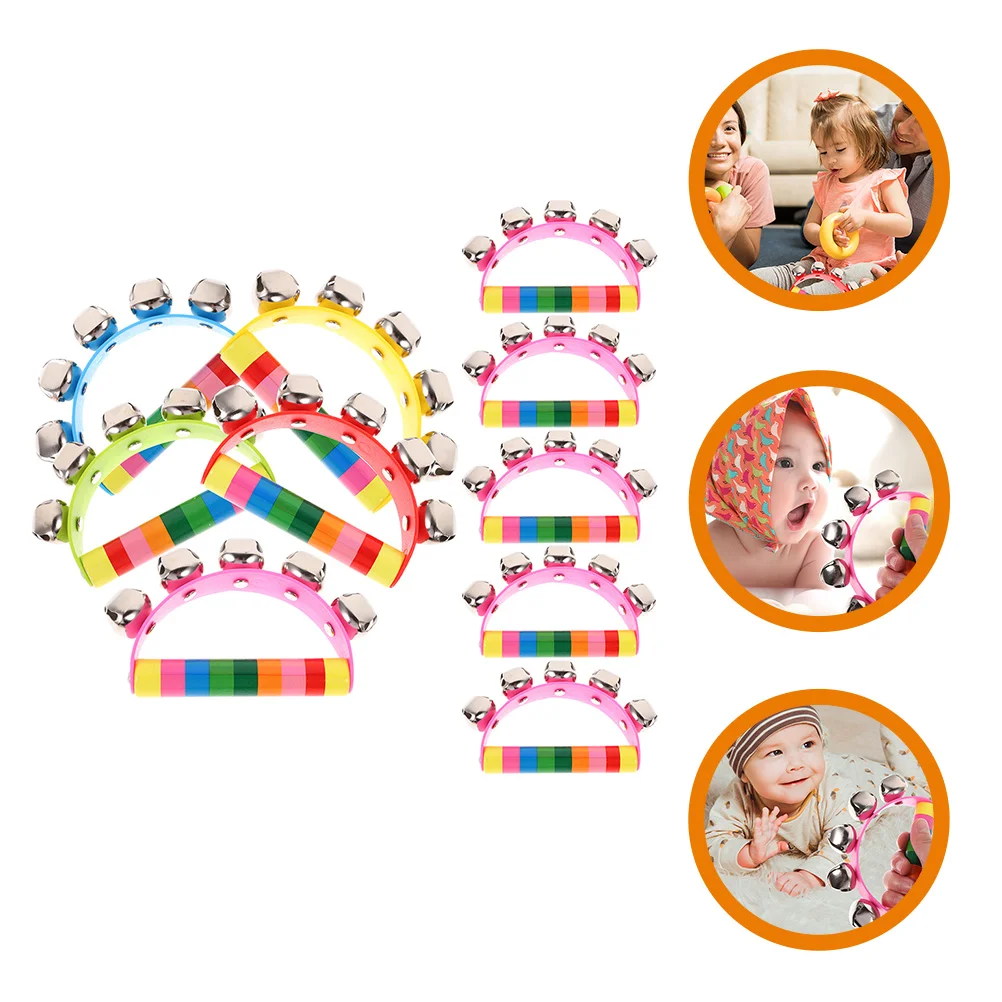 

10 Pcs Toy Music Toys Hand Shaking Bells The Kids Metal Instrument Toddler