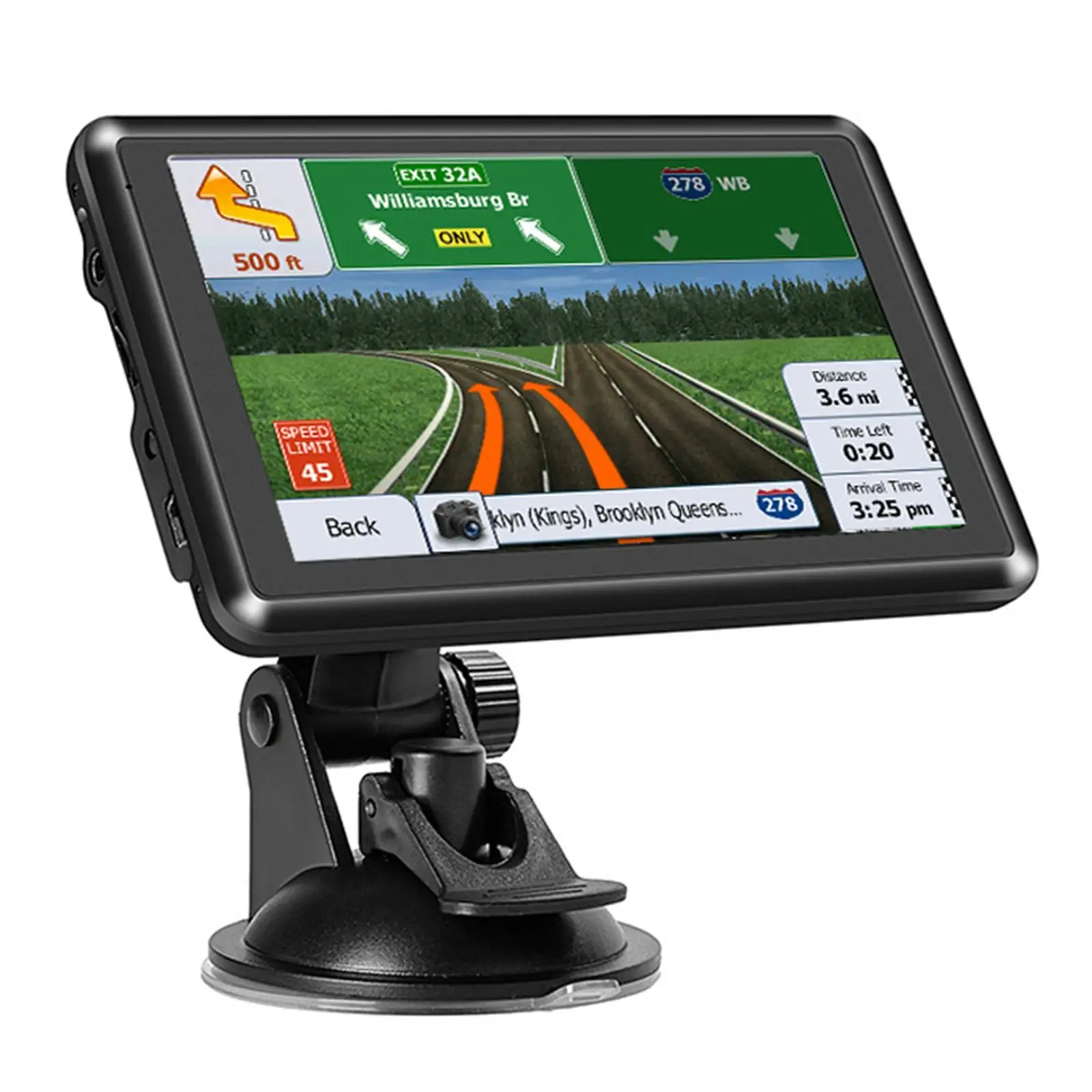 

GPS Device 5 inch Touch Screen Driving Alert Spoken Direction High Resolution Maps 8GB 128 MB FM Satellite GPS Navigator