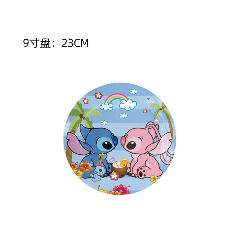 Pink Blue Lilo and Stitch Hawaiian Aloha Tableware Birthday Party Supplies Tropical Paper Plates for Baby Shower Decorations images - 6