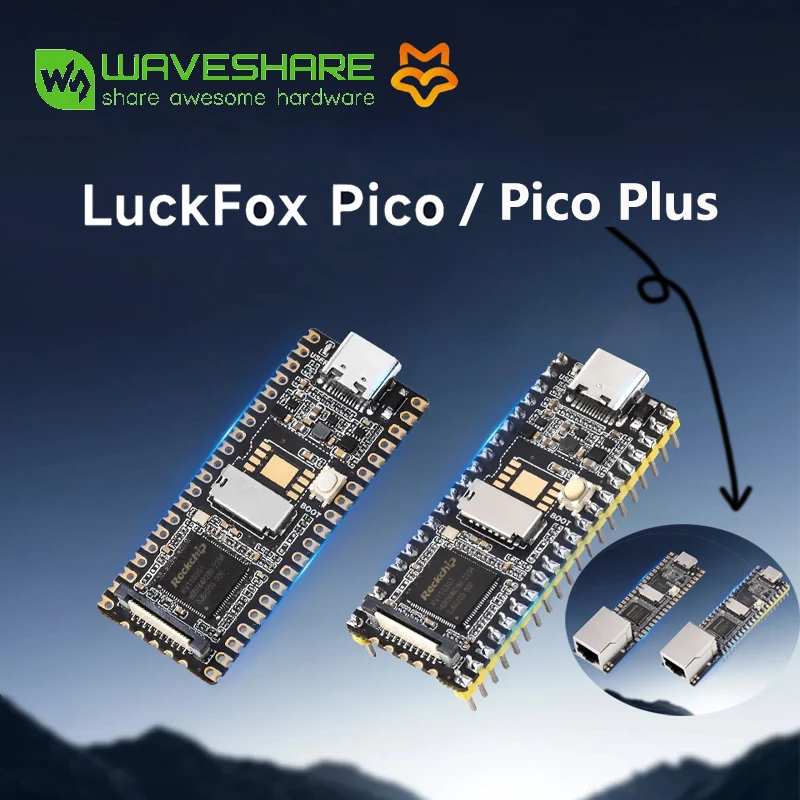 Фото LuckFox Pico / Pico Plus RV1103 Linux Микро-плата разработки, включает процессоры A-RM Cortex-A7/RISC-V MCU/NPU/ISP №1