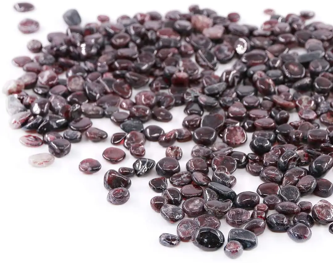 Гранатовые кварцевые камни разбитые кристаллы натуральные домашний