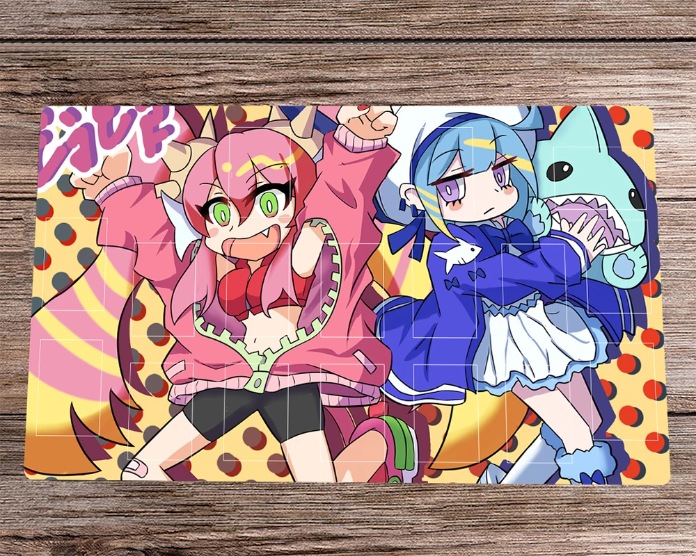 

YuGiOh Duel Playmat Live Twin Kisikil & Lilla TCG CCG Mat Card Game Play Mat Rubber Mouse Pad Desk Table Mat Free Bag 60x35cm