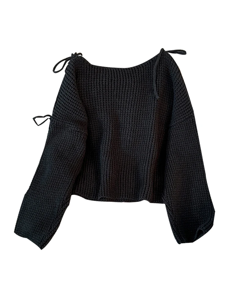 Kimotimo свитер с открытыми плечами и длинным рукавом вырезами женская летняя