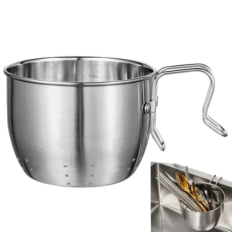 

Kitchen Sink Strainer Stainless Steel Drain Shelf With Handle Multipurpose Fruits And Vegetables Drainer Rack Food Waste Catcher