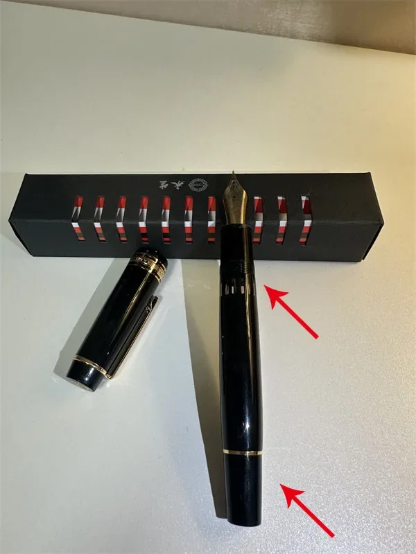 

Перьевая ручка Wingsung 630 смоляная золотистый зажим